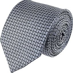Kavove The Wonder Abstract silver Necktie For Men-12