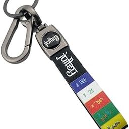 Yaa Catchy PREMIUM LEATHER & Metal Ladakh flag Hook KeyChain Unique Stylish look For Men Women and Car & Bike Keyring (FOR Ladakh Loves)-image-12