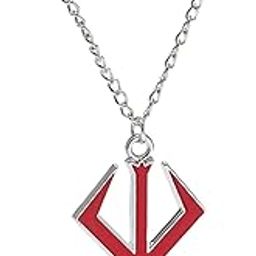 Berserk Necklace,Overlord Egg Shell Black Wright Necklace, Guts Sword Legend Alloy Pendant Necklace, Unisex, Comic Fans' Jewelry Gift (Red)-picture-6