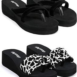 Women Black Nubuck Slippers Flipflop Combo of 2-image-68