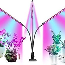Full Spectrum Grow Light for Indoor Plants, Auto ON & Off Bulbs with 3/9/12H Timer, 8 Dimmable Lightness Clip-On Desk Led Plant Growing Lamps (with AC Adapter).-9