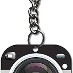 Camera Theme Keychain Bike/Car/Men/Women/Bag Key Tag Keyrings Multicolored (2.5 x 2.5 Inch)-25