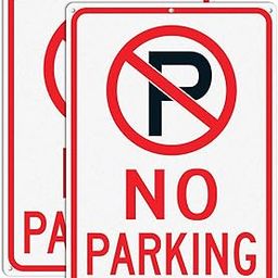 2 Pack No Parking Sign With Symbol Sign, 14 x 10 Inches Reflective .40 Rust Free Aluminum, UV Protected, Weather Resistant, Waterproof, Durable Ink, Easy To Mount-image-44