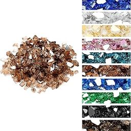Onlyfire Reflective Fire Glass for Natural or Propane Fire Pit, Fireplace, or Gas Log Sets, 10-Pound, 1/2-Inch, Copper-image-35