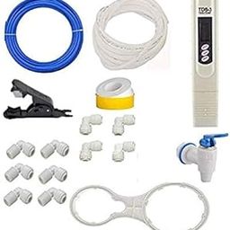 AAMERIA TDS Meter + RO Tap + Spanner Key + 6 Nos. Double Push Elbow + 4 Nos. 1/4" Elbow, 3 Mtr. RO Pipe Tube(White, Blue) 6MM For Water Purifier, Multi-Color-image-36