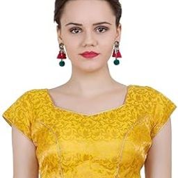 Women's Readymade Blouse Sweetheart Brocade Short Sleeve || Stretchable Stylish Comfortable Blouses || Neck Style U-Neck Family Functions Best Holi Festivals Gift for Womens & Girls.-image-13