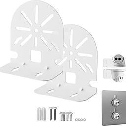 2-Pack L-Shape Steel Security Dome Camera Mount Bracket - Wall Ceiling Mounting Universal Fit, Built-in Wire Management, Ideal for CCTV, Baby Monitors Cameras-21