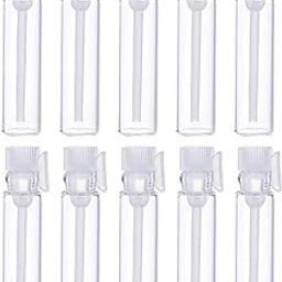 100 Pcs Empty Perfume Sample Bottles Mini Glass Refillable Sample Vial Containers with Clear Cap for Aromatherapy, Essential Oil, Fragrance and Liquid (2ml)-image-42