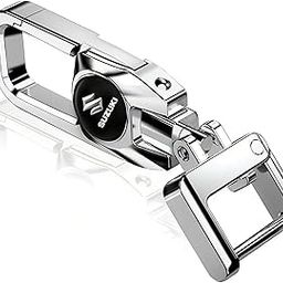 GREENWORLD™ Silver Colour Car Key Fob Key Chain Heavy Duty Keychain for Suzuki/Dzire/Swift/Breeza/Scross/Baleno/Alto/Wagonr/Xpresso/Ciaz/Ignis-29