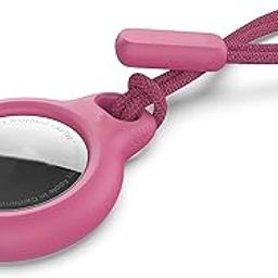 Sakuun Rigid Plastic AirTag Strap Case - Secure Holder with Strap - Scratch-Resistant Case with Open Face & Raised Edges - Protective AirTag Accessory for Tracking Pets, Keys, etc – Bubblegum-4