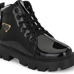 High Ankle Riding Boots for Hiking & Trekking | Mild Waterproof Protection Classic Boots for Men | Party Wedding | Comfortable | Chunky Boots-image-28