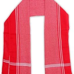 Gamcha Cotton Towel Gamosa of Bengal 100% Cotton Red Color Check Pattern for Men, Women Pack of 1-image-79