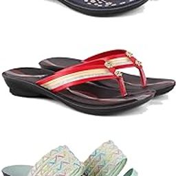 Women's Sandals | Lightweight Wear| Stylish & Easy to Wear For Women'S GR-SAN-(3-COMBO)-1957-1958-1954-image-60