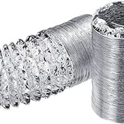 ClickNest 6 Inch Flexible Exhaust Duct Pipe – PVC Aluminum Air Vent for Kitchen, Bathroom, Fan System – 10ft Long-22