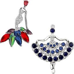 Combo of Doll Shaped Wedding Brooch/Lapel Pin with Multicolor Crystals for Women (CO1105468R)-image-41
