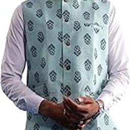 Men's Mehandi - Nehru Jacket-image-49