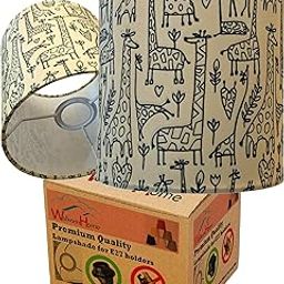 WolkomHome Beige Lamp Shade for E27 Holder | Suitable for Table & Floor Lamps | Perfect for Living Room, Bedroom, Office | 7.5x8x7.5 Inches 1Pc of lamp shade only-image-8