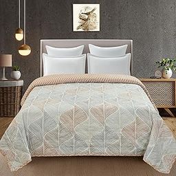 Harbell Home Ultrasonic Soft Reversible Quilted AC Comforter/Quilt for King Size Double Bed (95x95 Inch), 120 GSM, Breathable Cozy Bedspread/Bed Cover, Perfect for Cuddling & Gifting, Ember Leaf-picture-26