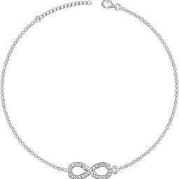 giva 925 Silver Rose Gold Infinity Pendant Necklace Ring Stud Earrings Toe Rings Anklet Bracelet Sets | Gifts for Women & Girls-picture-49