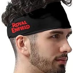 Unisex Men Women Printed Headband for Bike Riders Sports Gym Workout Other Sports (Black, red)-image-57