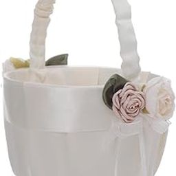 Wedding Flower Girl Basket Ribbon White Photography Accs Multi Use-image-69