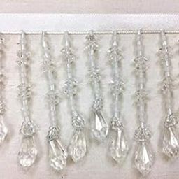 2.75" Crystal Beaded Fringe Trim CBF-19/1 White/Clear Upholstery/Drapery/Home Furnishing/Interior Design-image-72