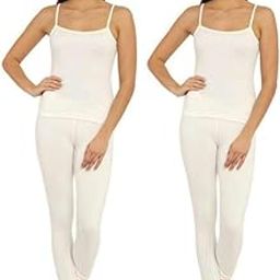 Thermal wear for Women/Ladies/Girls Winter Thermal Set Poly Cotton top Sleeveless Spaghetti and Bottom (2 Set Combo Pack)-image-66