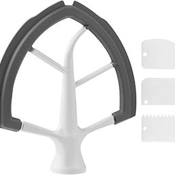 6 QT Flex Edge Beater Attachment for KitchenAid Bowl-Lift Stand Mixer, Flat Edge Beater for 6 Quart with Silicone Edges-63