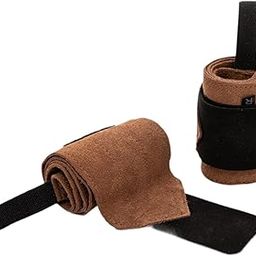 Enakshi (LABEL) Creations 2X Powerlifting Wrist Gym Straps Wristband for Bodybuilding Women Men Sports Brown-picture-17