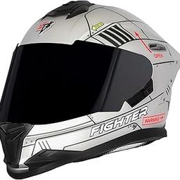 Steelbird SBH-57 Fighter F6 ISI and DOT Certified Full Face Helmet for Men and Women with Inner Silver Sun Shield-image-81