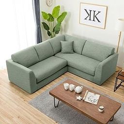 Torque - Florita 5 Seater Corner Fabric Sofa (Green) | 5 to 6 Person Sofa | Sofa Set for Home, Office, Living Room Furniture | 3 Years Warranty-image-10