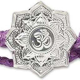 99.9% Silver Om Rakhi With Temple Dome-image-19