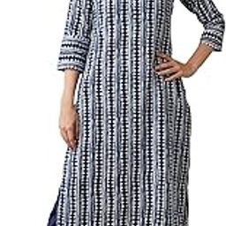 Women V-Neck Allover Geometric Stripe Printed Straight Kurta & Pants Workwear Set-image-25