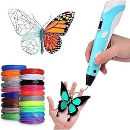 Geeta SWACHH 3D Printing Pen with Display - Includes 3D Pen, 3 Starter Colors of PLA Filament, Stencil Book + Project Guide, and Charger-13