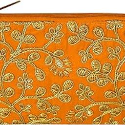 Embroidery Women Hand Purse Wallet For Party, Wedding, Dating (Yellow)-image-75