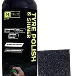 NTreck Tyre Polish for Car & Bike 450 ml | Prevents Fading and Cracks| Gives Lustrous Dark, Long Lasting Super Black Shine - Non-Greasy, Super Hydrophobic-image-19