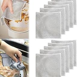Kitchen Multipurpose Wire Dishwashing Scrubber for Utensils Multipurpose Dishwashing ligyhtweight Easy Rinsing Reusable Wire Cleaning Supplies for Kitchen, Sinks,Pots Pack of 10-image-48