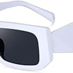 Retro Vintage Geomatric Rectangular Unisex Non-Polarized Sunglasses|Stylish Bold Fashion Eyeglass For Men & Women-image-11