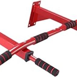 Merishopp Pull up Bar Wall Mounted Fitness Equipment Chin up Bar for Outdoor Home Arms Red-image-62