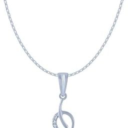 18k (750) White Gold and Diamond Pendant for Women-image-80