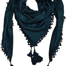 BAKKAH SMALL CHECKS PATTERN UNISEX Cotton DESERT SCARF/BIG SHOULDER RUMAAL/Scarf for neck/MUSLIM SHOULDER RUMAAL/SHEMAGH/KEFFIYEH (Black)-image-23