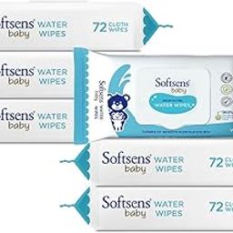 Softsens Baby 99.9% Pure Water Wipes | Pure Aloe Vera Extract with Lid Wipes for Babies (Pack of 6)-image-17