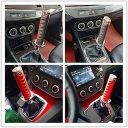 YOURKARTS.COM katna Desgin car Gear knob (Katana red 25 CM) (Specially for SUV), Stainless Steel, Brushed-52