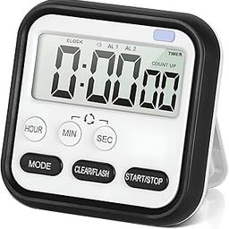 Sellzie Digital Kitchen Timer | Magnetic Back, Retractable Stand, Large LCD Display & Loud Alarm | Mechanical Desk Timer for Study, Cooking, Office, & More (Digital Kitchen Timer 1)-image-88