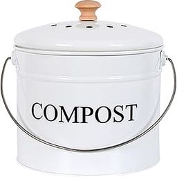 UJEAVETTE Kitchen Compost Bin Innovative Odorless Trash Dustbin Easy Clean Wastebasket White-image-49