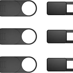 Webcam Cover 6-Pack, Web Camera Cover Slide Ultra-Thin for Laptop, iMac, MacBook Pro, Mac, Computer, Smart Phone, Tablets Slider Camera Blocker Protect Your Privacy & Security (Black)-image-12