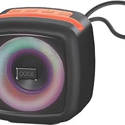 OOGE Vibebox 1000 Bluetooth Speaker | 7W Wireless Speaker with AUX & USB Port | RGB Lights | Type-C Charging | Bluetooth 5.3 | Deep Bass | Compact & Stylish | Black-34