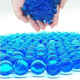 VikriDA 20,000 Rounds, Gel Blaster Refill Ammo for Adults Age 15+ Years Above, 7-8 MM Water Beads for Gun/Refill Gel Bullet Non-Toxic Transparent Vase as Home Decor (Pack of 4, Blue)-26