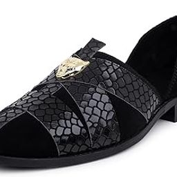 lozano Genuine Leather Black Foil Peshawari Sandals for Men-picture-17