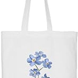 Reusable Zipper Tote Bag for Women/Girls | Multipurpose 100% Organic Cotton Printed Tote Bags | Shopping/Grocery Bags | Sturdy Canvas Bag with 12kgs Capacity (Flower)-17